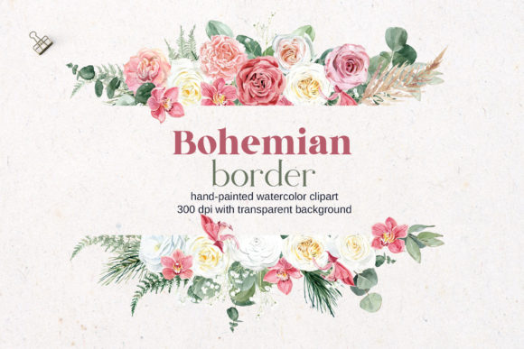 Elevate Your Projects with a Boho Watercolor Border
