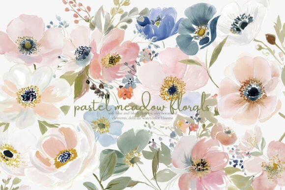 Embracing the Meadow: A Guide to the Pastel Floral Clipart Set