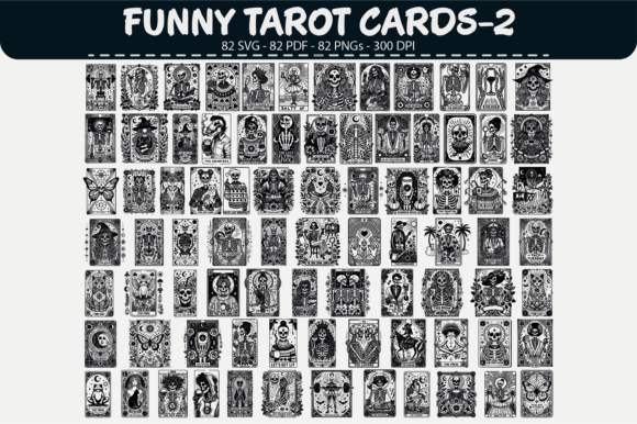 Funny Tarot Cards Vol-2: 82 Quirky Gothic Designs
