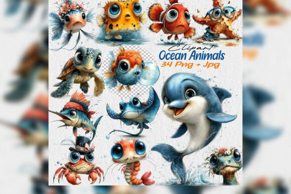 Refreshing Your Creative Projects with Ocean Animals Clipart