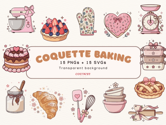 Sweeten Your Projects with Coquette Baking Cliparts