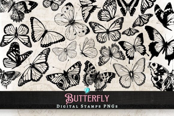 Unleashing Creativity with Butterfly Digi Stamps Transparent PNGs